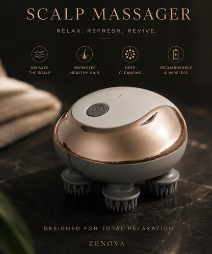 Electric scalp massager for head message