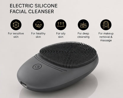 Electric Silicone Facial Cleansing Brush – Deep Pore Clean & Gentle Exfoliation