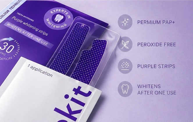 SmileKit Purple Teeth Whitening Strips (14 Pairs)